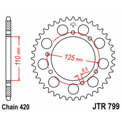 Kit de cadena EK/JT 420SR 12/50 - corona Standard 2