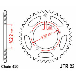 Kit de cadena EK/JT 420SR 11/47 - corona Standard 2