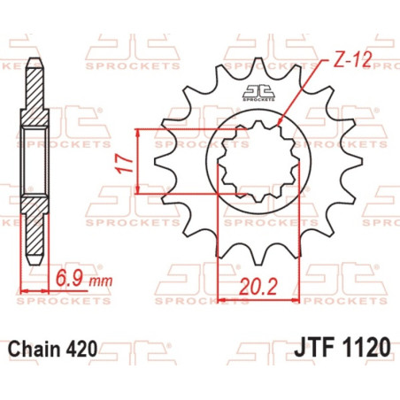 Kit de cadena EK/JT 420SR 11/47 - corona Standard