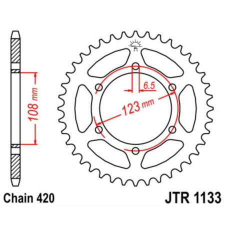 Kit de cadena EK/JT 420SR 11/53 - corona Standard