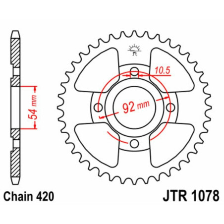 Kit de cadena EK/JT 420SR 12/47 - corona Standard