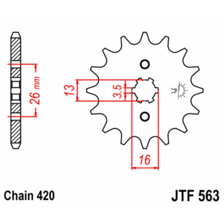 Kit de cadena EK/JT 420SR 11/37 - corona Standard