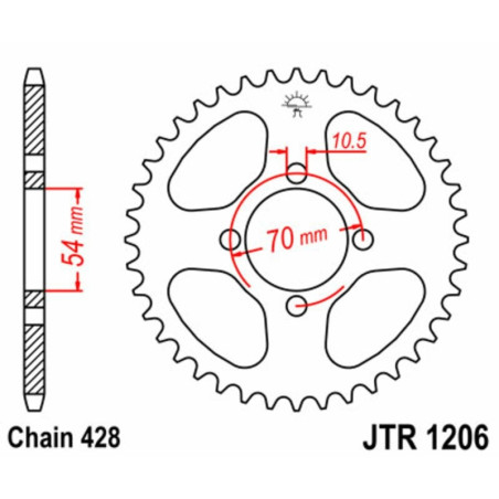 Kit de cadena EK/JT 428SR 15/42 - corona Standard