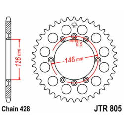 Kit de cadena EK/JT 428SR 14/50 - corona Standard 2