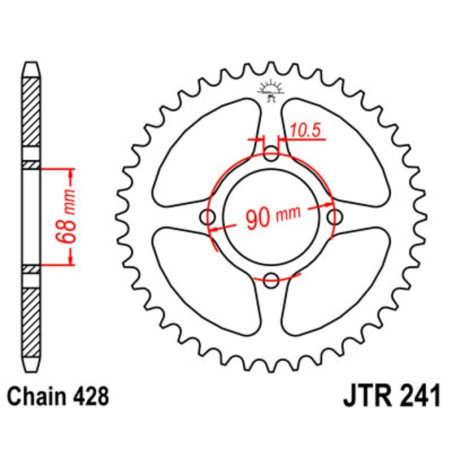 Kit de cadena EK/JT 428SR 15/53 - corona Standard