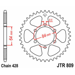 Kit de cadena EK/JT 428SR 16/53 - corona Standard 2