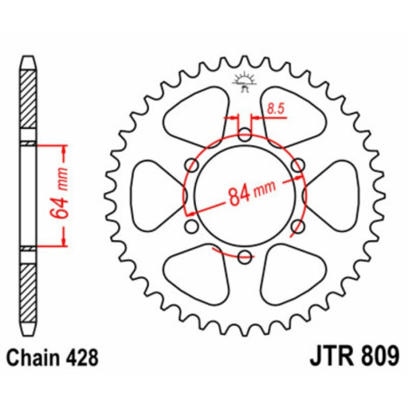 Kit de cadena EK/JT 428SR 16/53 - corona Standard