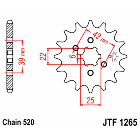 Kit de cadena EK/JT 520H 14/53 - corona Standard