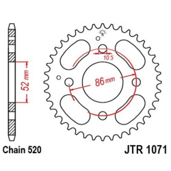 Kit de cadena EK/JT 520H 14/30 - corona Standard 2