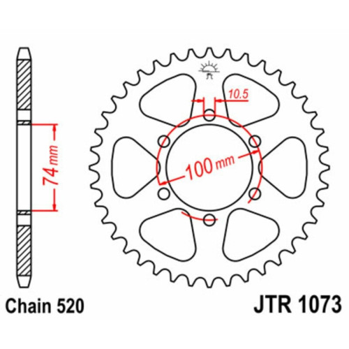 Kit de cadena EK/JT 520H 14/46 - corona Standard