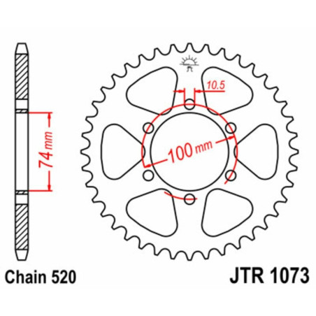 Kit de cadena EK/JT 520H 14/46 - corona Standard
