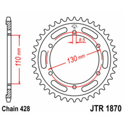 Kit de cadena EK/JT 428ZVX 15/44 - corona Standard 2