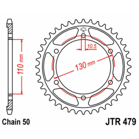 Kit de cadena EK/JT 530SRX2 15/39 - corona Standard
