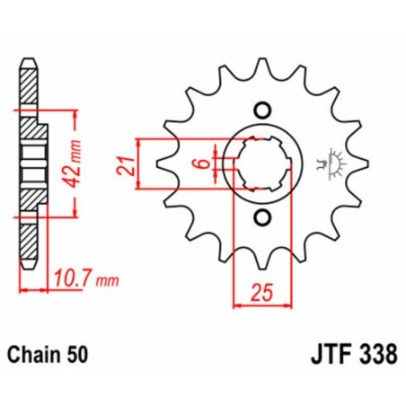 Kit de cadena EK/JT 530SRX2 16/40 - corona Standard