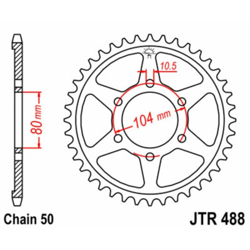 Kit de cadena EK/JT 530SRX2 16/42 - corona Standard