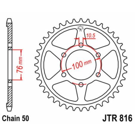 Kit de cadena EK/JT 530SRX2 15/42 - corona Standard