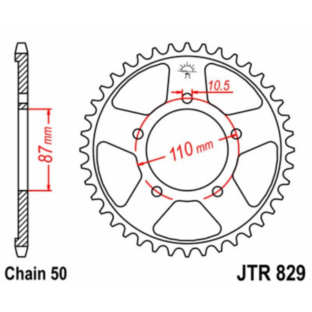 Kit de cadena EK/JT 530SRX2 15/45 - corona Standard