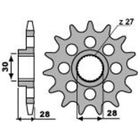 Kit de cadena EK/PBR 525ZVX3 18/40 - corona Standard