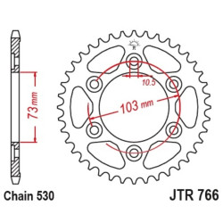 Kit de cadena EK/JT 530ZVX3 15/43 - corona Standard 2