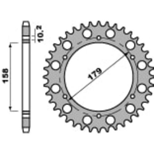 Kit de cadena EK/PBR 525ZVX3 16/45 - corona Standard