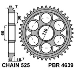 Kit de cadena EK/PBR 525ZVX3 15/41 - corona Standard 2