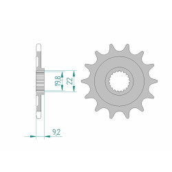 Piñón AFAM acero autolimpiable 24305 - Paso 520