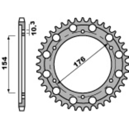 Kit de cadena EK/PBR 530ZVX3 16/44 - corona Standard
