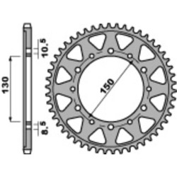 Kit de cadena EK/PBR 530ZVX3 17/41 - corona Standard 2