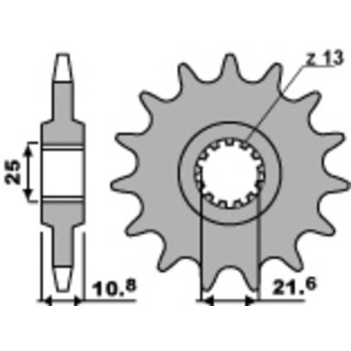 Kit de cadena EK/PBR 525ZVX3 17/42 - corona Standard