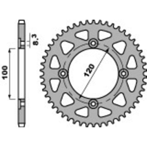 Kit de cadena EK/PBR 420SR 11/50 - corona Standard