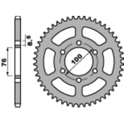 Kit de cadena EK/PBR 428ZVX 14/48 - corona Standard 2