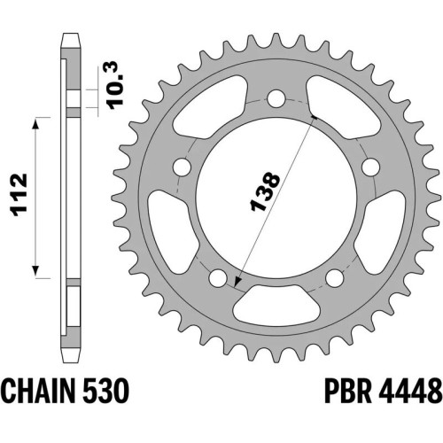 Kit de cadena EK/PBR 530SRX2 16/48 - corona Standard