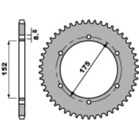Kit de cadena EK/PBR 428ZVX 14/57 - corona Standard