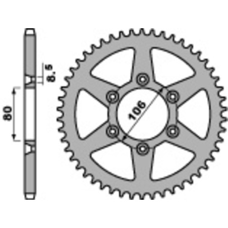 Kit de cadena EK/PBR 520H 17/49 - corona Standard