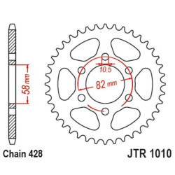 Kit de cadena JT/JT 428HDR 15/37 standard - corona standard 2