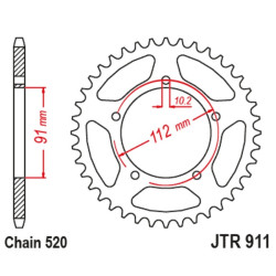 Kit de cadena EK/JT 520SRX2 14/46 - corona Standard 2