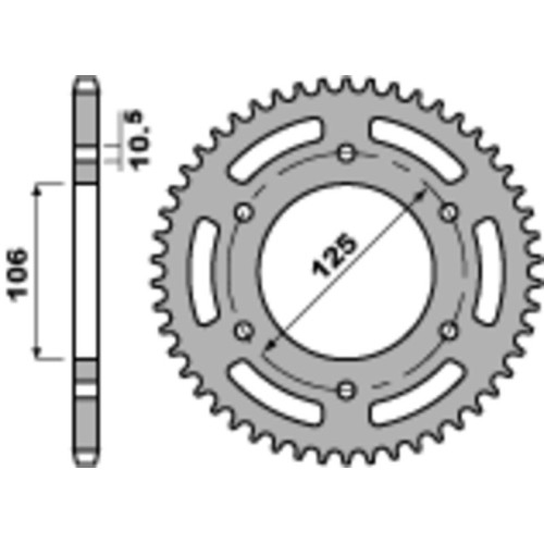Kit de cadena EK/PBR 520MVXZ2 16/51 - corona Standard