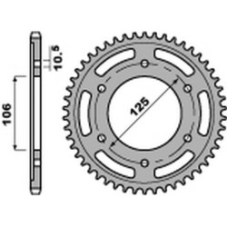 Kit de cadena EK/PBR 525SRX2 16/50 - corona Standard 2