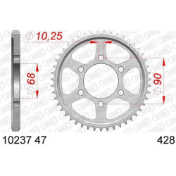 Kit cadena AFAM 428XMR2 15/48 - corona Standard 2