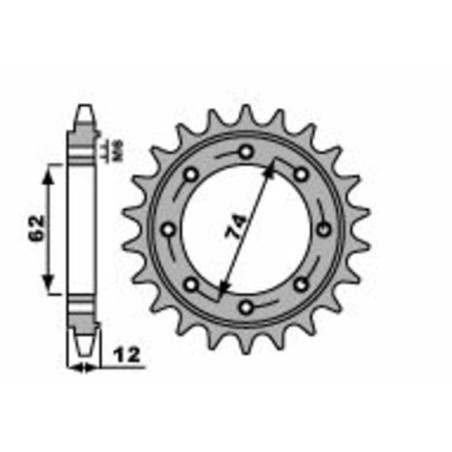 Kit de cadena 525SROZ2 22/47 - corona Standard