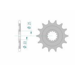 Piñón AFAM acero autolimpiable 27502 - Paso 520