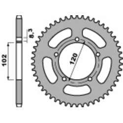 Kit de cadena EK/PBR 420SR 12/47 - corona Standard 2