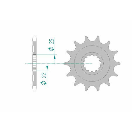 Piñón AFAM acero autolimpiable 27502 - Paso 520