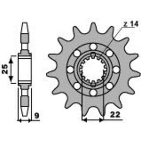 Kit cadena EK/PBR 520MVXZ2 16/56 - corona estándar