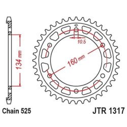 Kit de cadena EK/JT 525ZVX3 16/43 - corona Standard 2