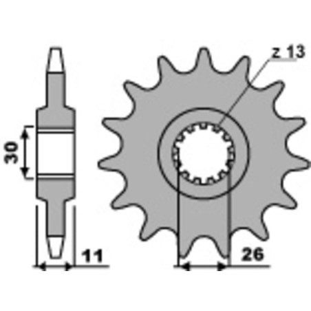 Kit de cadena EK/PBR 525SRX2 16/45 - corona Standard