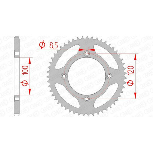 Kit cadena AFAM 420R1 11/62-140 - corona standard
