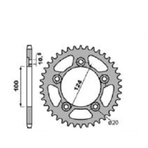 Kit cadena EK/PBR 520ZVX3 15/39-104 - corona standard