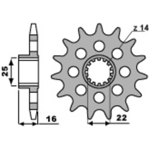 Kit cadena EK/PBR 520ZVX3 15/39-104 - corona standard