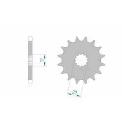 Kit cadena AFAM 428R1 11/60-146 - corona standard 2